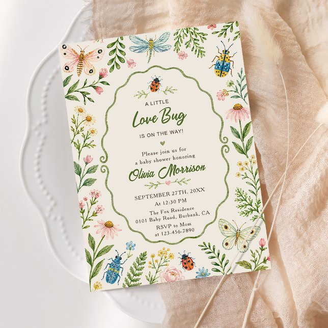 Faire-part de Baby Shower Love Bug (Créateur téléchargé)
