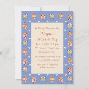 Faire-part de Baby Shower Love Bug