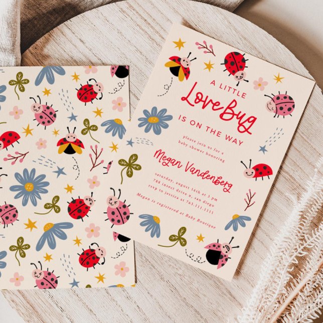 Faire-part de Baby Shower Love Bug | Invitation In (Créateur téléchargé)