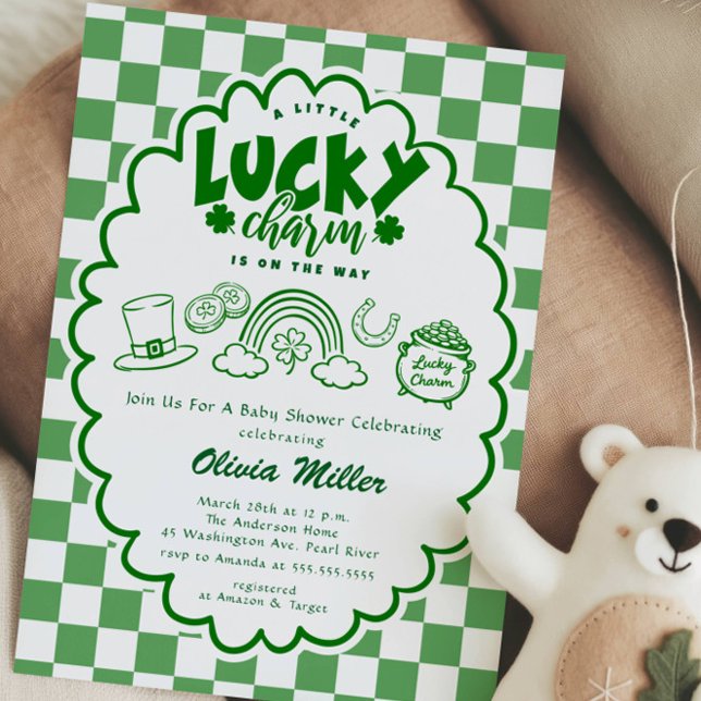 Faire-part de Baby Shower Lucky Charm (Créateur téléchargé)