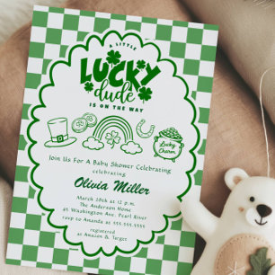 Faire-part de Baby Shower Lucky Dude