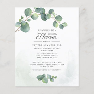 Faire-Part de Baby Shower Mariage au Feuillage d'E