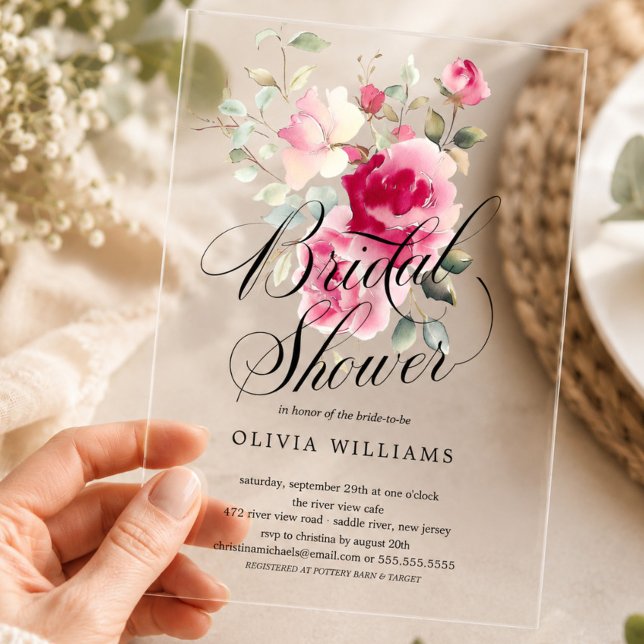 Faire-part de Baby Shower Mariage Blush Blossom (Créateur téléchargé)