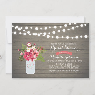 Faire-part de Baby Shower Mariage en Bois Rustique