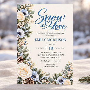 Faire-part de Baby Shower Mariage Hivernal Amour s