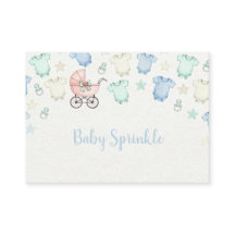 Faire-part de Baby Shower Mignon Vêtements de Bébé