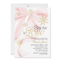 Faire-part de Baby Shower « Neige en amour » avec 