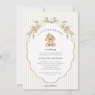 Faire-part de Baby Shower neutre avec un petit lap