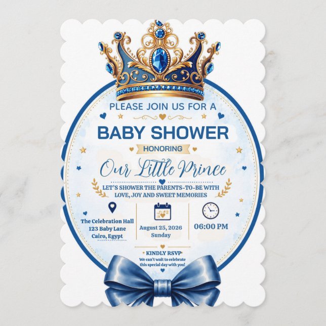 Faire-part de Baby Shower nouveau (Devant)