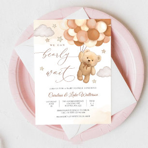 Faire-part de Baby Shower Ourson Mignon
