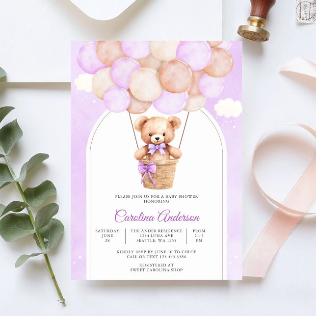 Faire-part de Baby Shower Ourson Mignon (Créateur téléchargé)