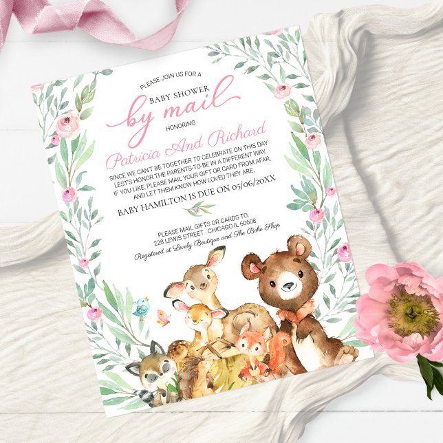 Faire-part de Baby Shower par courrier à petit bud (Créateur téléchargé)