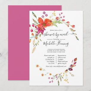 Faire-part de baby shower par courrier aquarelle f