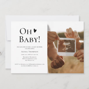 Faire-part de Baby Shower personnalisé avec photo