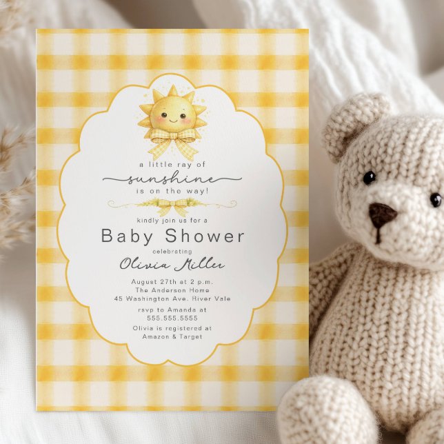 Faire-Part de Baby Shower Petit Rayon de Soleil (Créateur téléchargé)