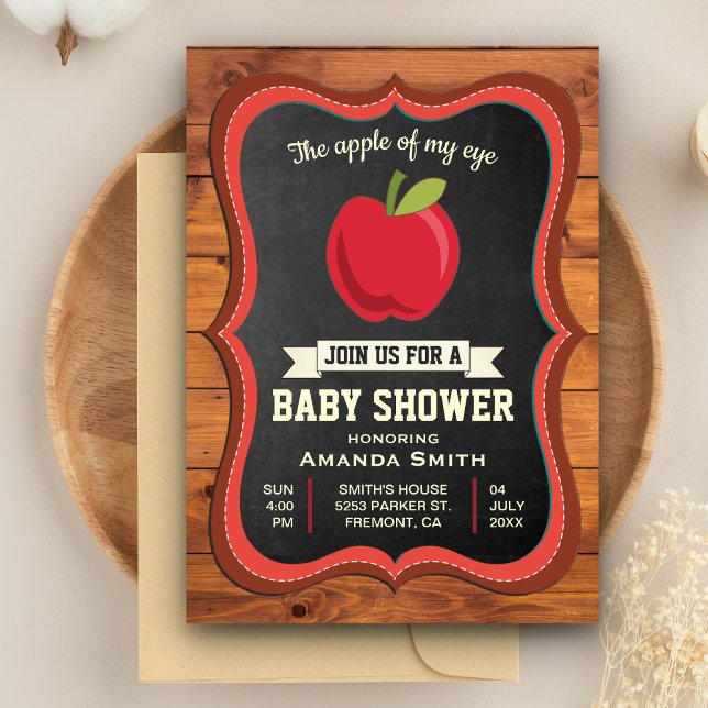 Faire-part de Baby Shower "Pomme de mon oeil" (Créateur téléchargé)