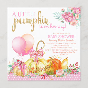 Faire-part de Baby Shower pour Bébé Citrouille Fil
