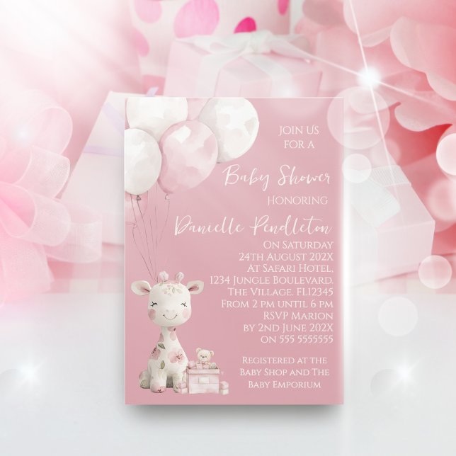 Faire-part de Baby Shower pour Bébé Fille au thème (Créateur téléchargé)