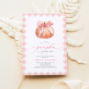 Faire-part de Baby Shower pour Bébé Fille Citrouil