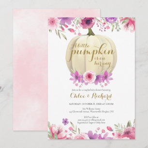 Faire-part de Baby Shower pour Bébé Fille Little P