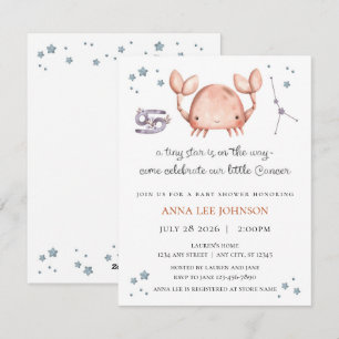 Faire-part de Baby Shower pour Cancer