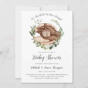 Faire-Part de Baby Shower 'Pour Cet Enfant Nous Av