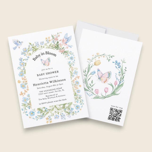 Faire-part de Baby Shower pour l'Arche Florale Fan (Créateur téléchargé)