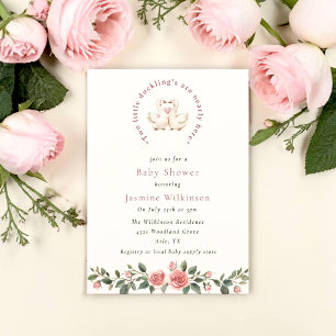 Faire-part de Baby Shower pour les Jumelles Sweet