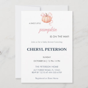 Faire-part de Baby Shower pour Petit Citrouille Do