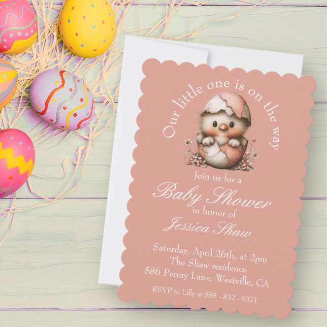 Faire-part de Baby Shower pour Poussin de Pâques (Créateur téléchargé)