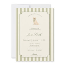 Faire-part de Baby Shower pour Sage Green Golden R