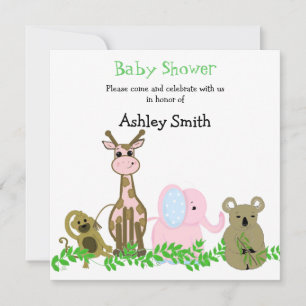 Faire-part de Baby Shower pour un adorable animal