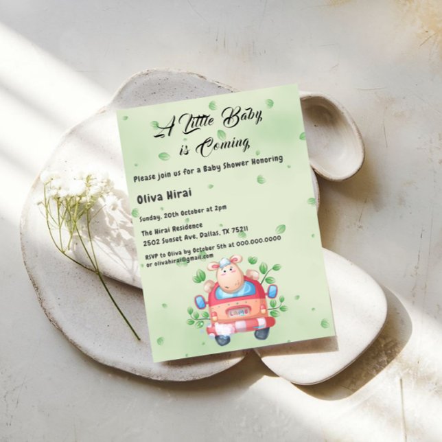 Faire-part de Baby Shower pour un adorable bébé ag (Créateur téléchargé)