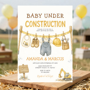 Faire-part de Baby Shower pour un Bébé Garçon en C