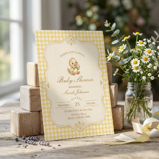 Faire-part de Baby Shower pour un Petit Canard