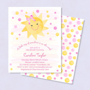 Faire-part de Baby Shower pour un Petit Rayon de S