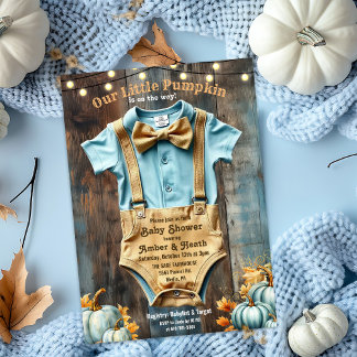 Faire-part de Baby Shower pour une Petite Citrouil