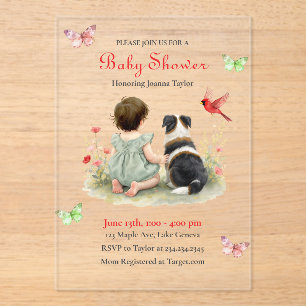 Faire-part de Baby Shower pour une Petite Fille et