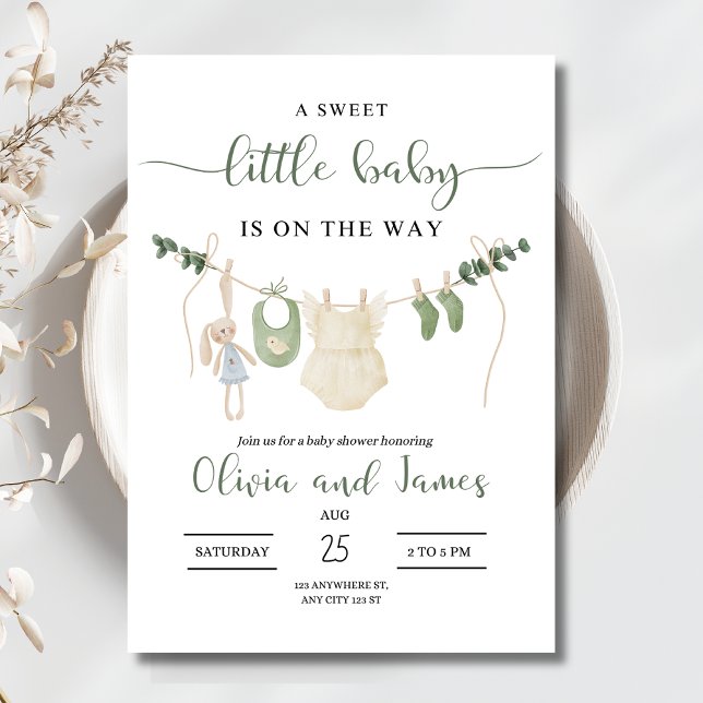 Faire-part de Baby Shower pour Vêtements de Bébé,  (Créateur téléchargé)