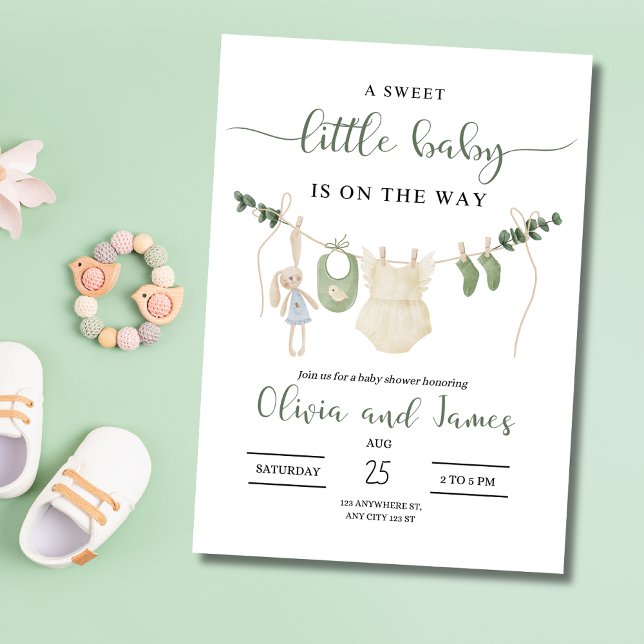 Faire-part de Baby Shower pour Vêtements de Bébé,  (Créateur téléchargé)