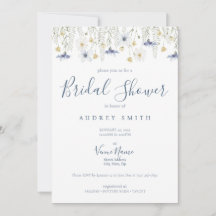 Faire-Part de Baby Shower 'Quelque Chose de Bleu'