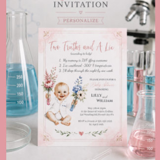 Faire-part de Baby Shower qui met en avant le parc