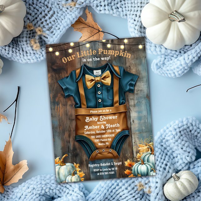 Faire-part de Baby Shower Rustique pour un Petit C (Créateur téléchargé)