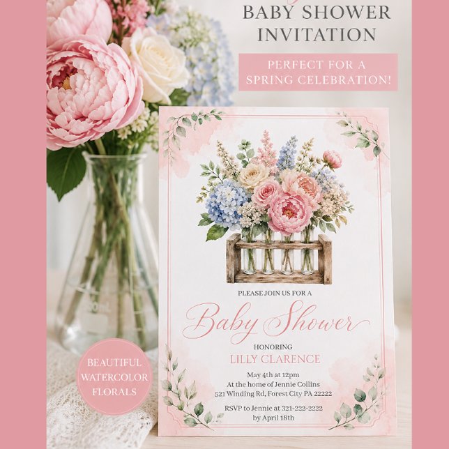 Faire-part de Baby Shower Rustique sur le thème de (Créateur téléchargé)