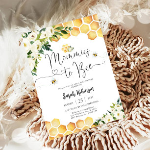 Faire-part de Baby Shower sur le thème de l'abeill