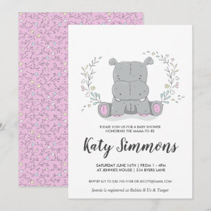 Faire-part de Baby Shower sur le thème de l'amour