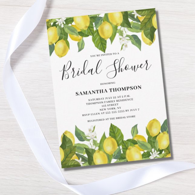 Faire-part de Baby Shower sur le thème du Citron (Créateur téléchargé)