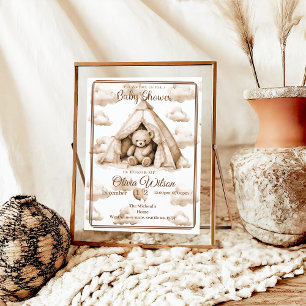 Faire-part de Baby Shower sur le thème du Nounours