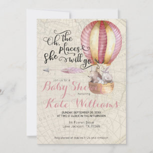 Faire-part de Baby Shower sur le thème du Voyage