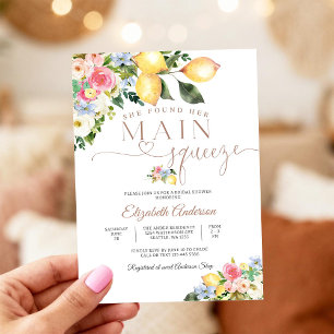 Faire-part de Baby Shower sur le thème floral au c